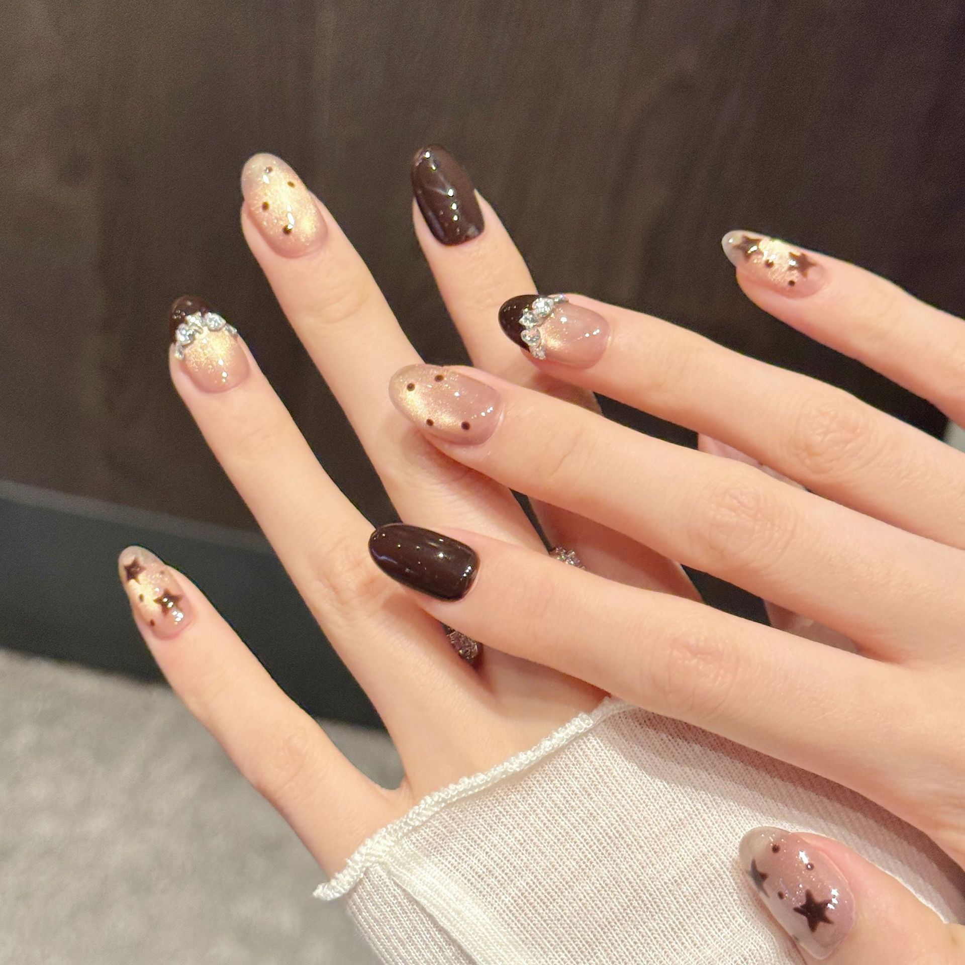 10 PCS Luxury Handmade Press O - Nail Adhesive Tab incelemesi ve fiyatı