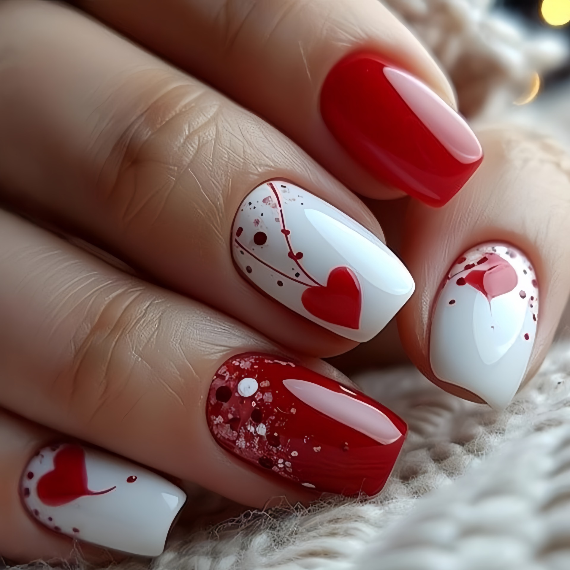 Short Medium fake nails for wo - Nail Art Red incelemesi ve fiyatı