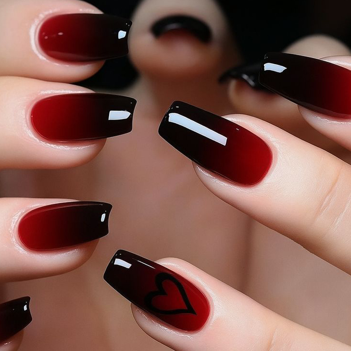 Short Medium fake nails for wo - Nail Art Red incelemesi ve fiyatı