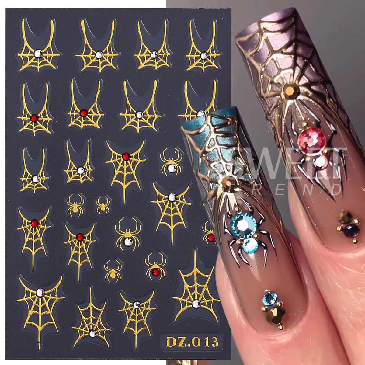 5pcs Halloween French Spider W - Nail Art Vampire incelemesi ve fiyatı