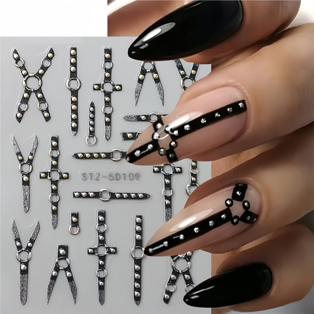 1pcs Gothic Punk Black Line Na - Nail Art Vampire incelemesi ve fiyatı
