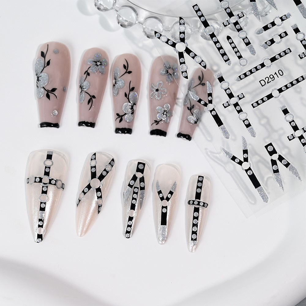 1pcs Gothic Punk Black Line Na - Nail Art Vampire incelemesi ve fiyatı