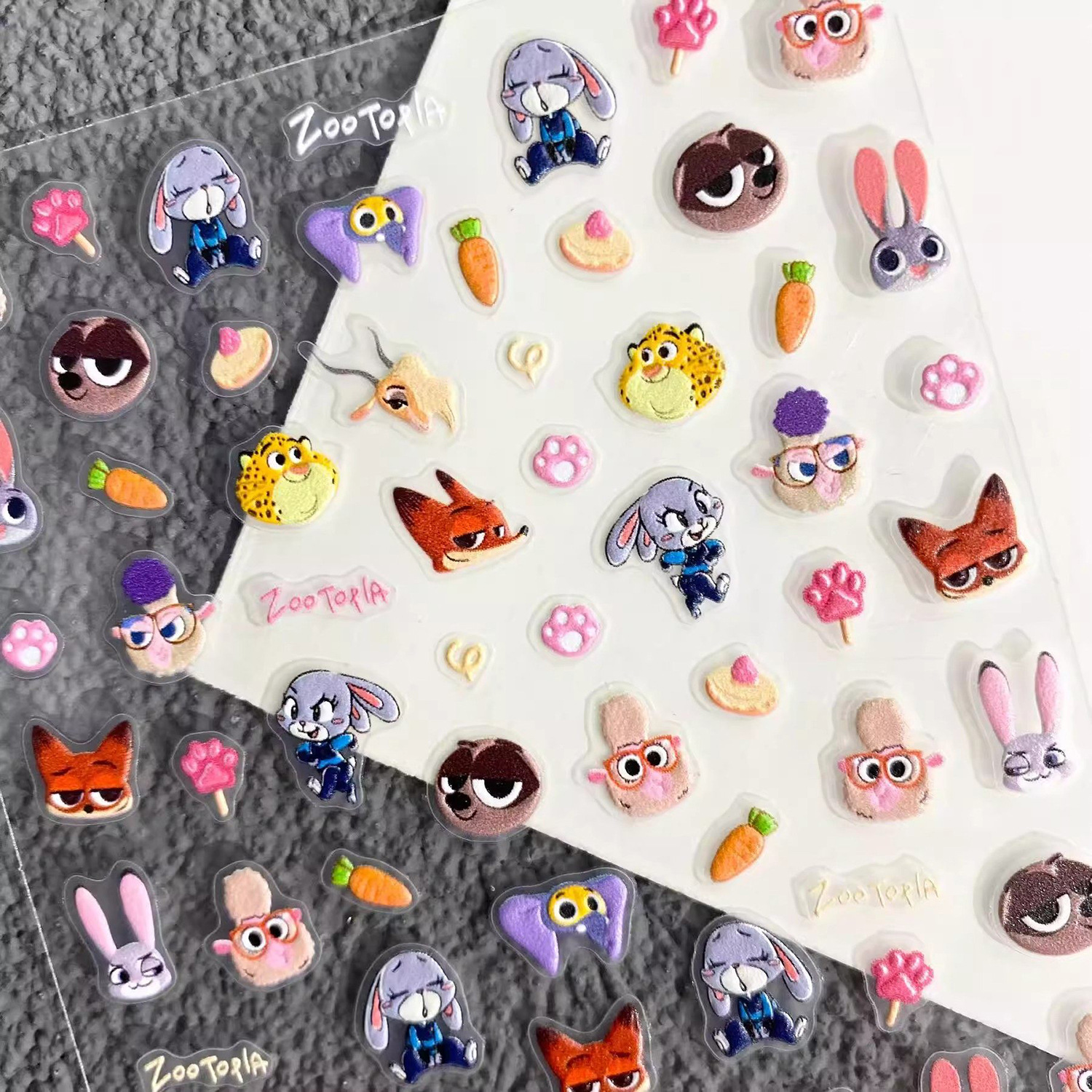 2PCS Cute Cartoon Zootopia Sti - Nail Art Zootopia incelemesi ve fiyatı