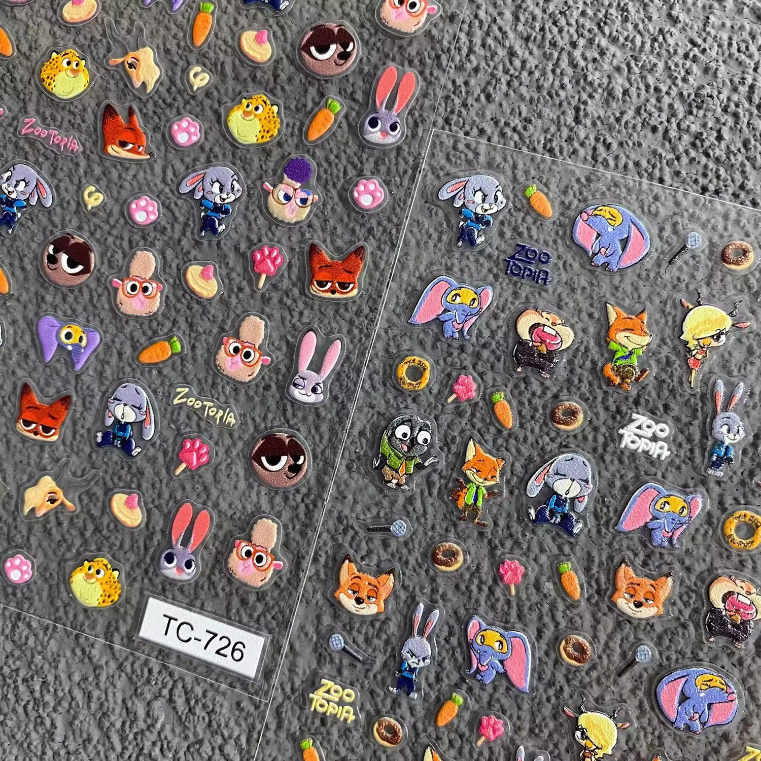 2PCS Cute Cartoon Zootopia Sti - Nail Art Zootopia incelemesi ve fiyatı