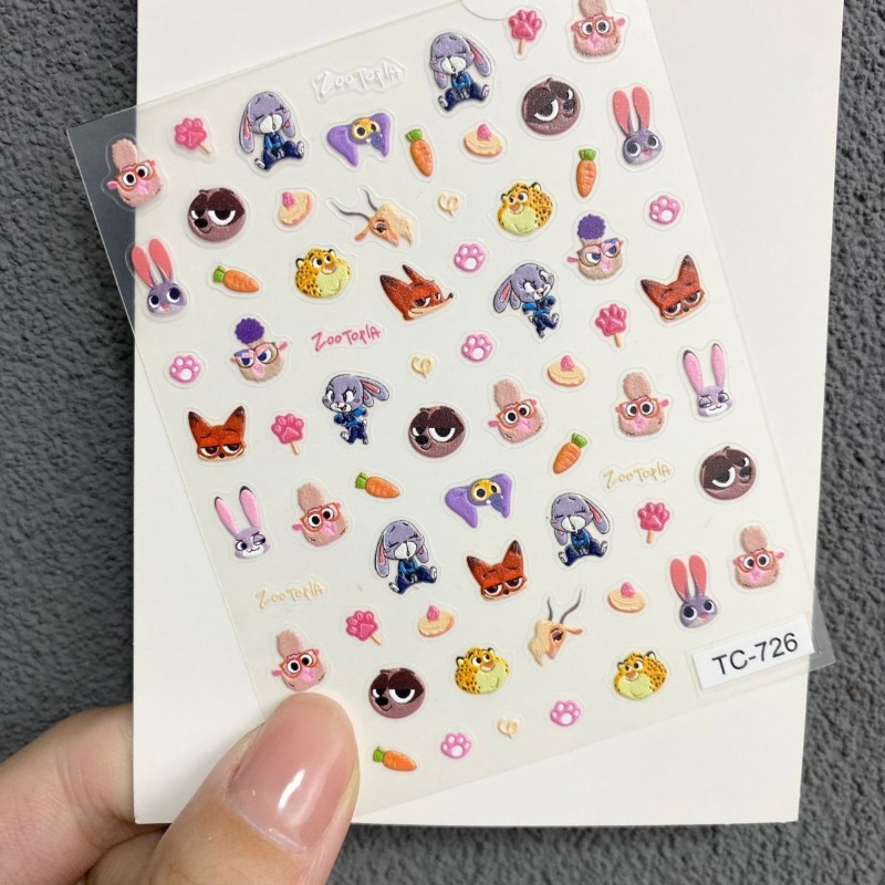 Cute Cartoon Zootopia Nail Art - Nail Art Zootopia incelemesi ve fiyatı