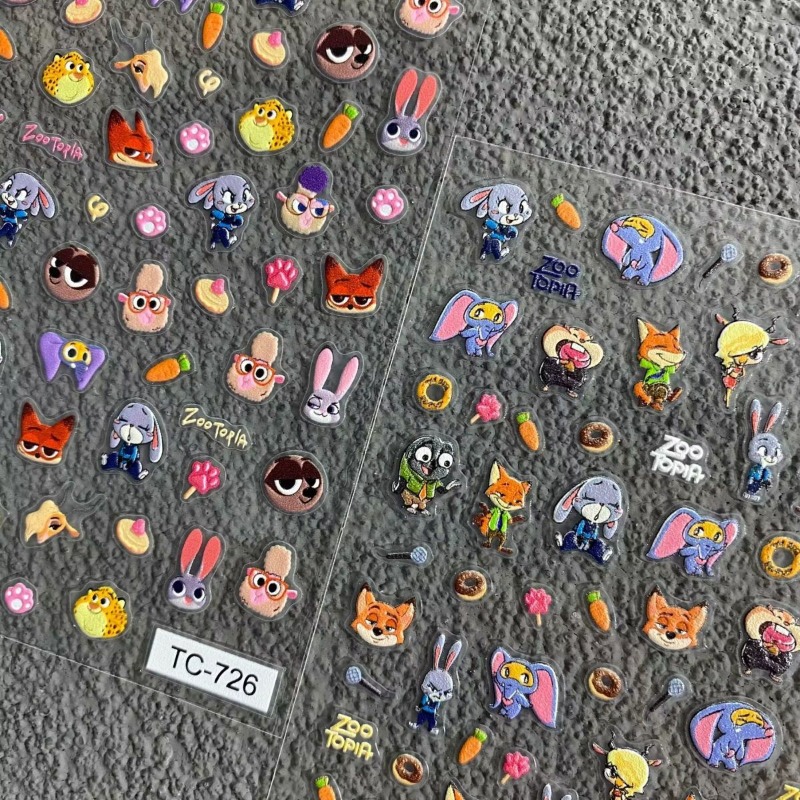 Cute Cartoon Zootopia Nail Art - Nail Art Zootopia incelemesi ve fiyatı