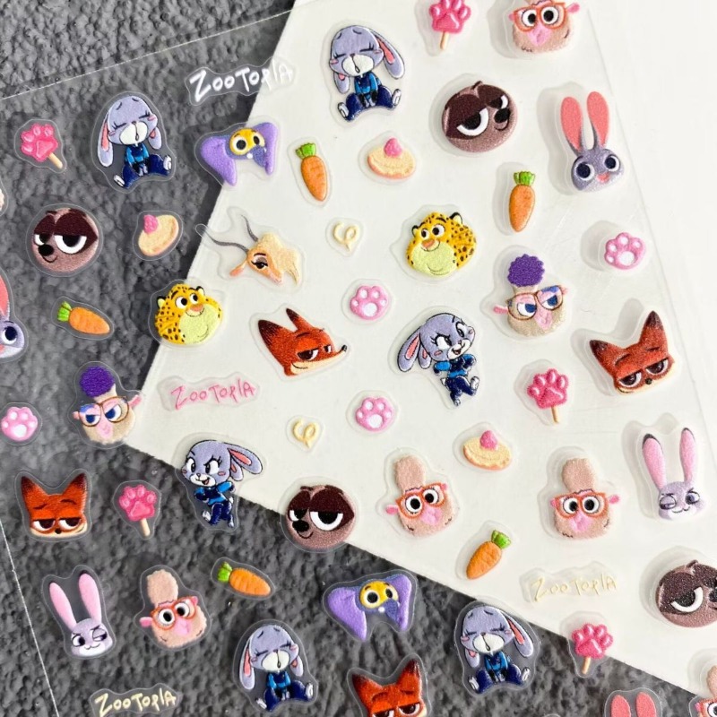 Cute Cartoon Zootopia Nail Art - Nail Art Zootopia incelemesi ve fiyatı