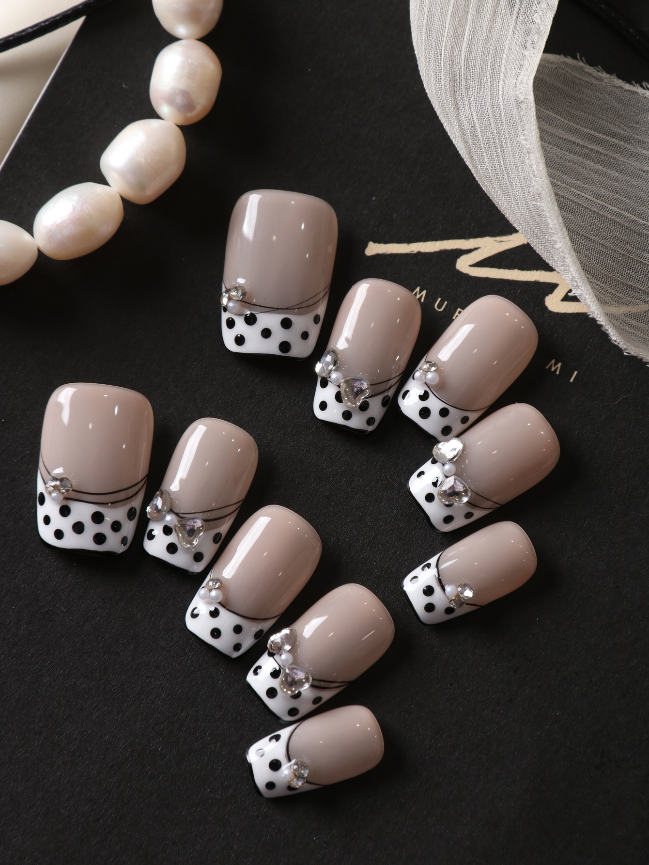 10Pcs Press on Nails Short Whi - Nail Adhesive Tab incelemesi ve fiyatı