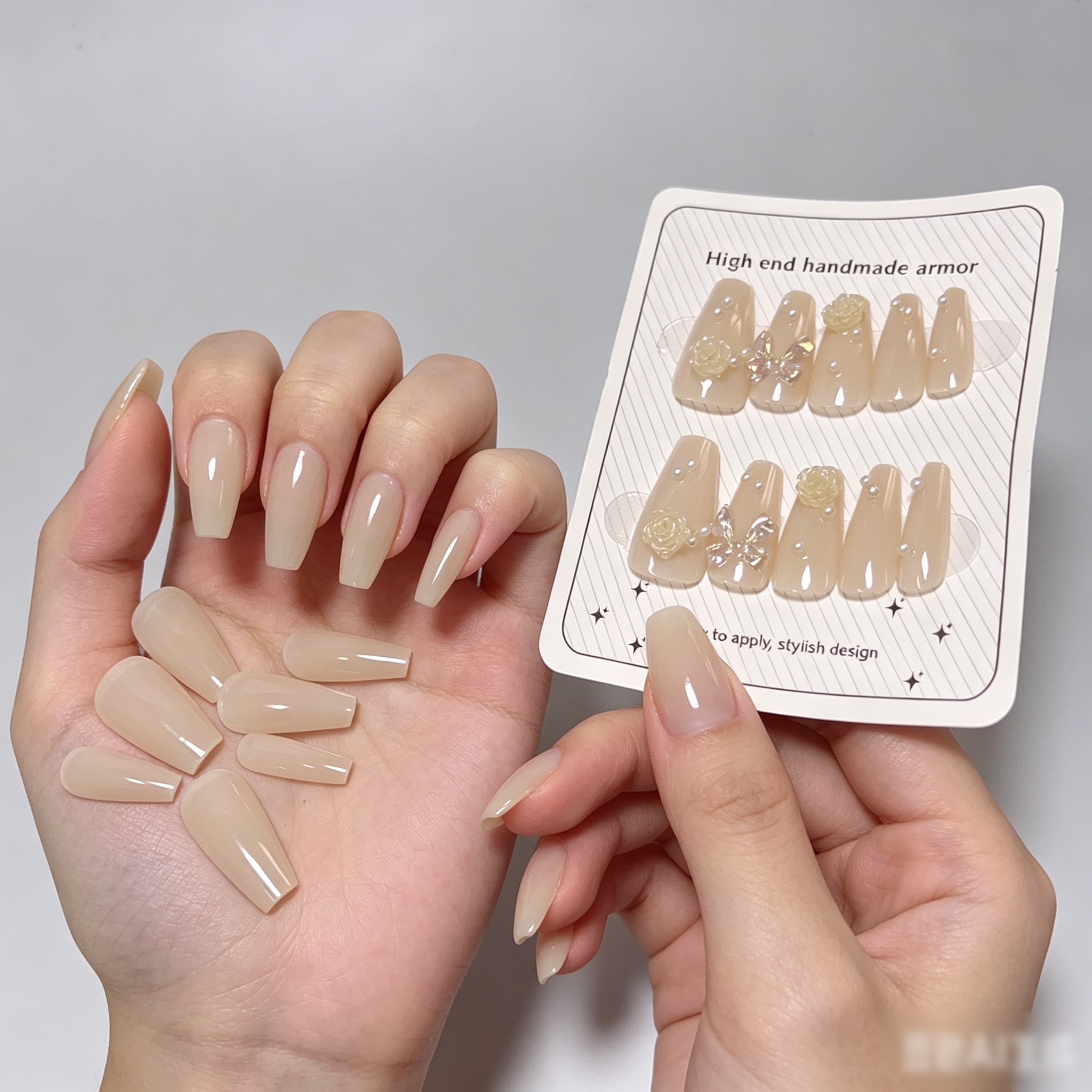 Press-on nails 24 pieces + ful - Nail Art Natural incelemesi ve fiyatı