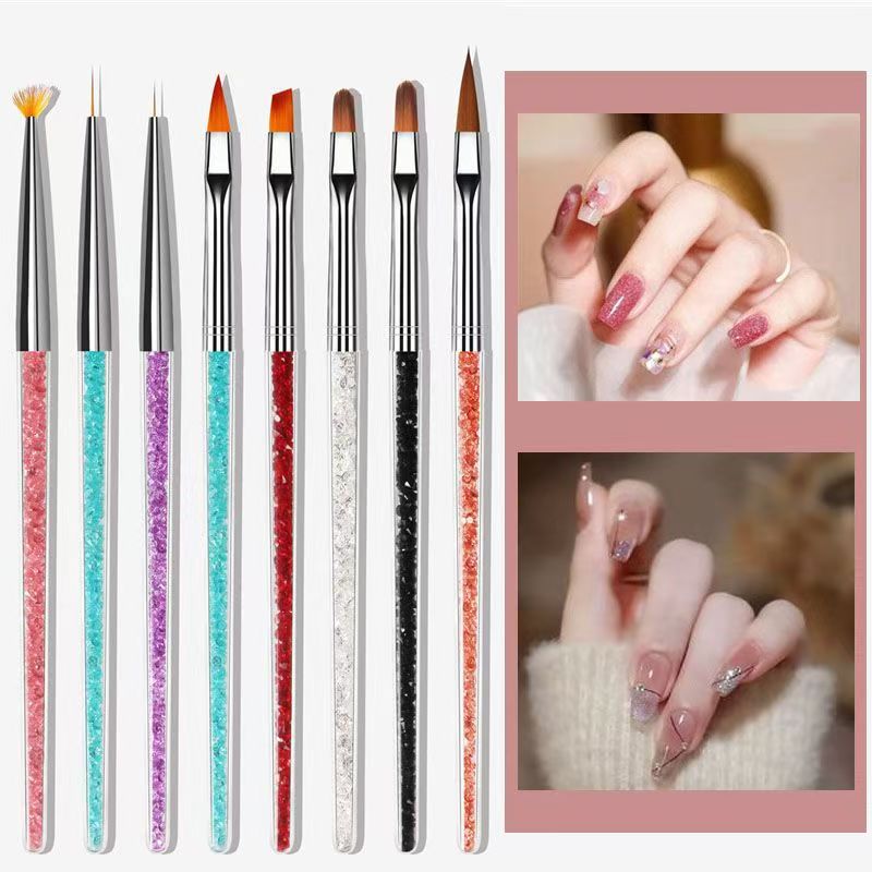 3/8Pcs Nail Art Brush Design T - Nail Art Dotting Tool incelemesi ve fiyatı
