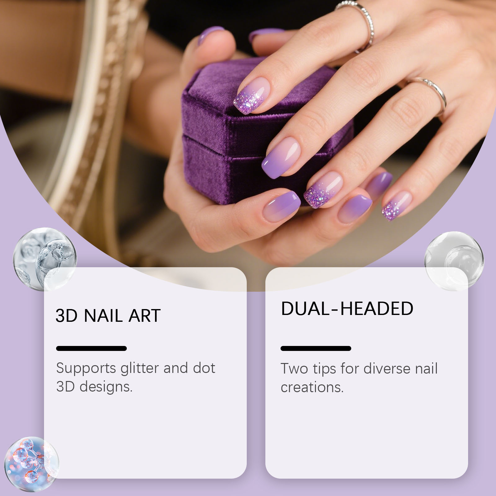 Nymixa 3 PCS Dual Head Silicon - Nail Art Dotting Tool incelemesi ve fiyatı