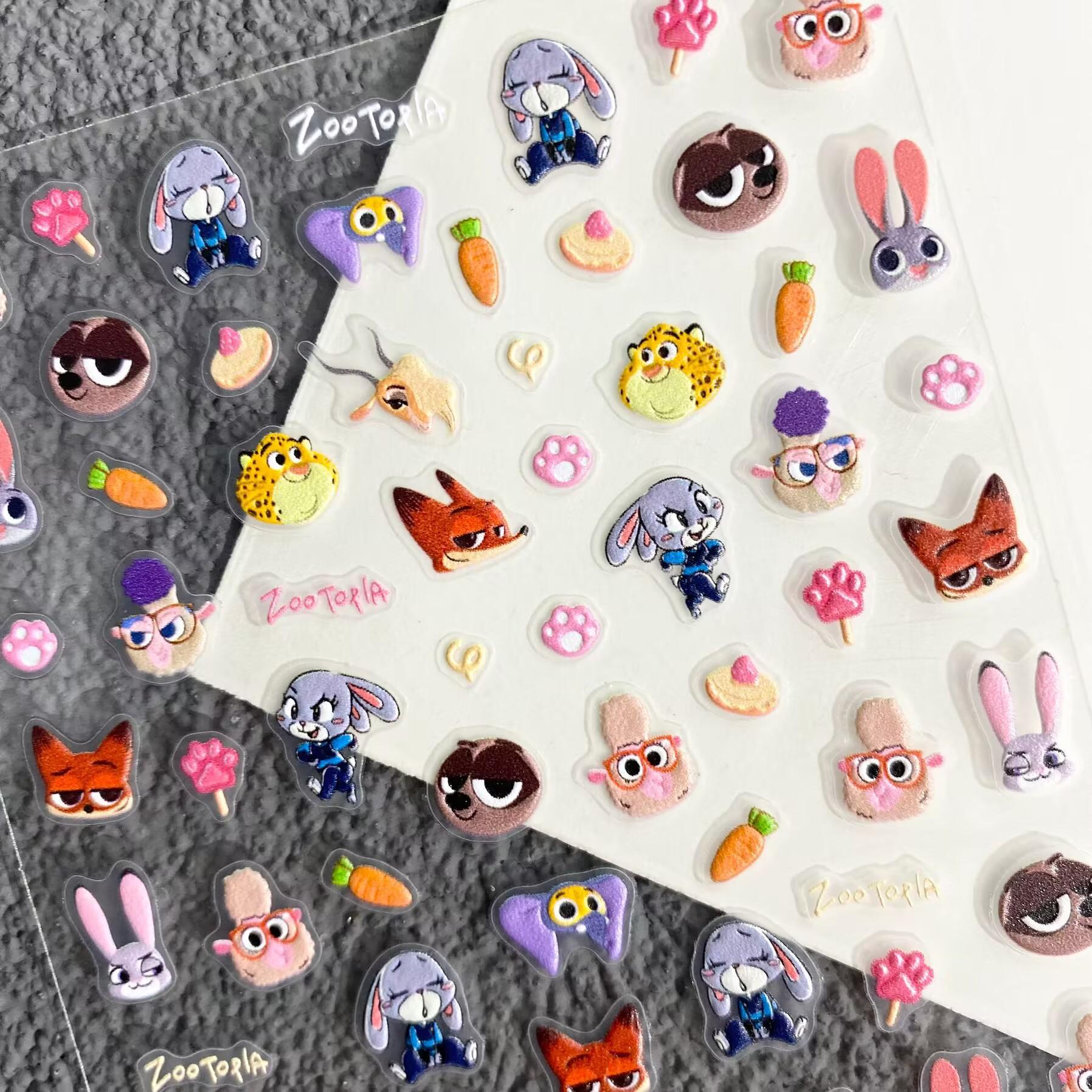 New Cute Cartoon Zootopia Reli - Nail Art Zootopia incelemesi ve fiyatı