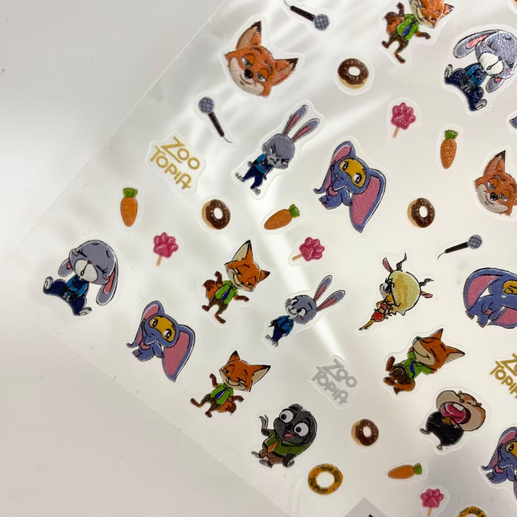 New Cute Cartoon Zootopia Reli - Nail Art Zootopia incelemesi ve fiyatı