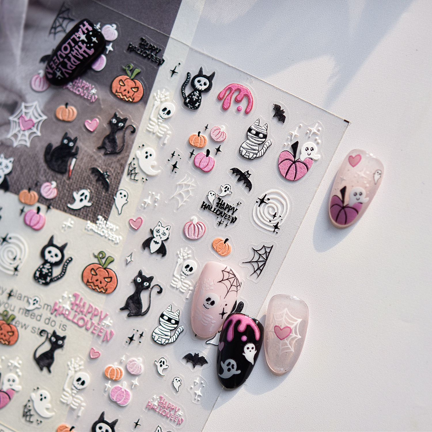 1pcs 5D Embossed Pink Pumpkin  - Nail Art Vampire incelemesi ve fiyatı