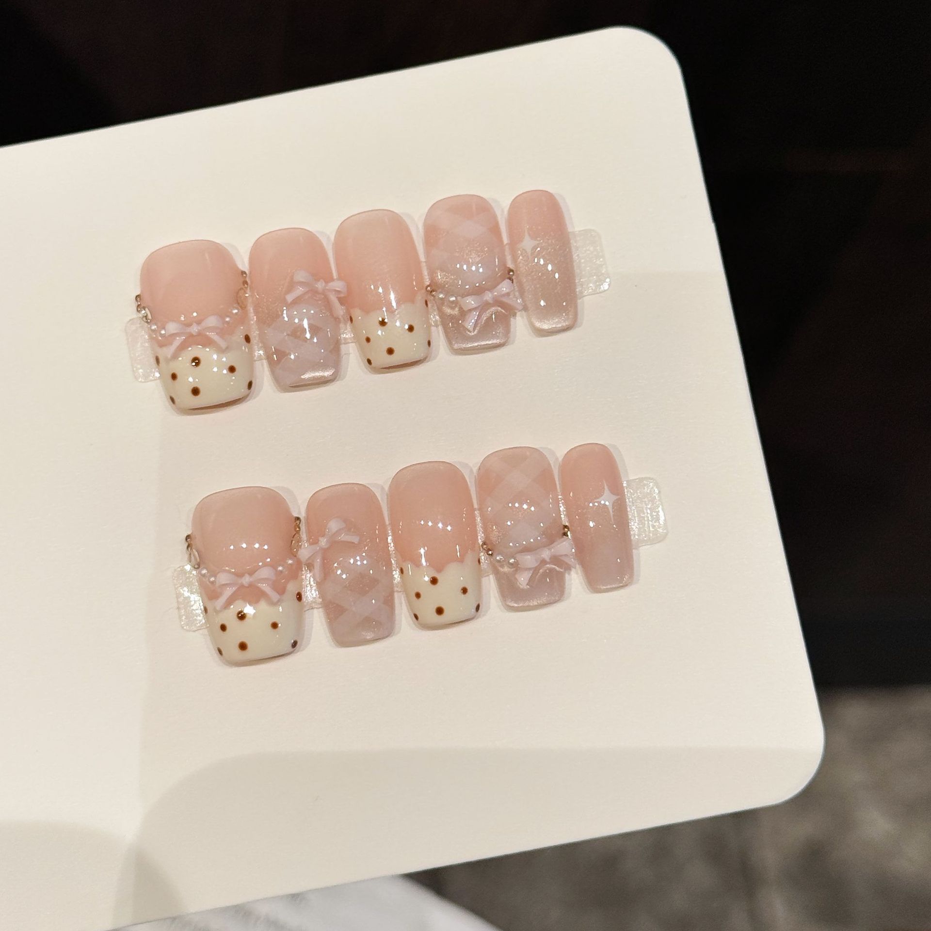 10 PCS Luxury Handmade Press o - Nail Adhesive Tab incelemesi ve fiyatı