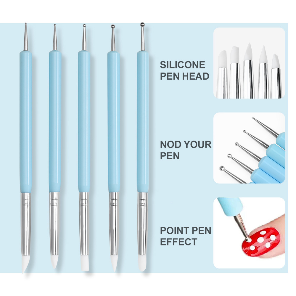 1/3/5/6/pcs/set Nail Art Brush - Nail Art Dotting Tool incelemesi ve fiyatı