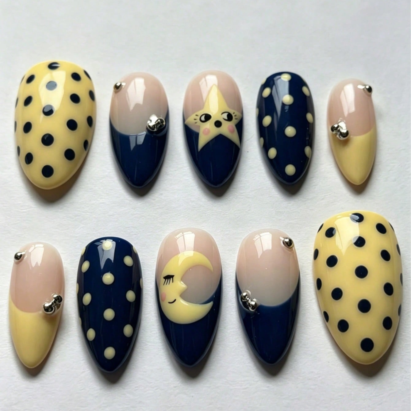 10Pcs Viral Kawaii Star Moon P - Nail Art Maroon incelemesi ve fiyatı
