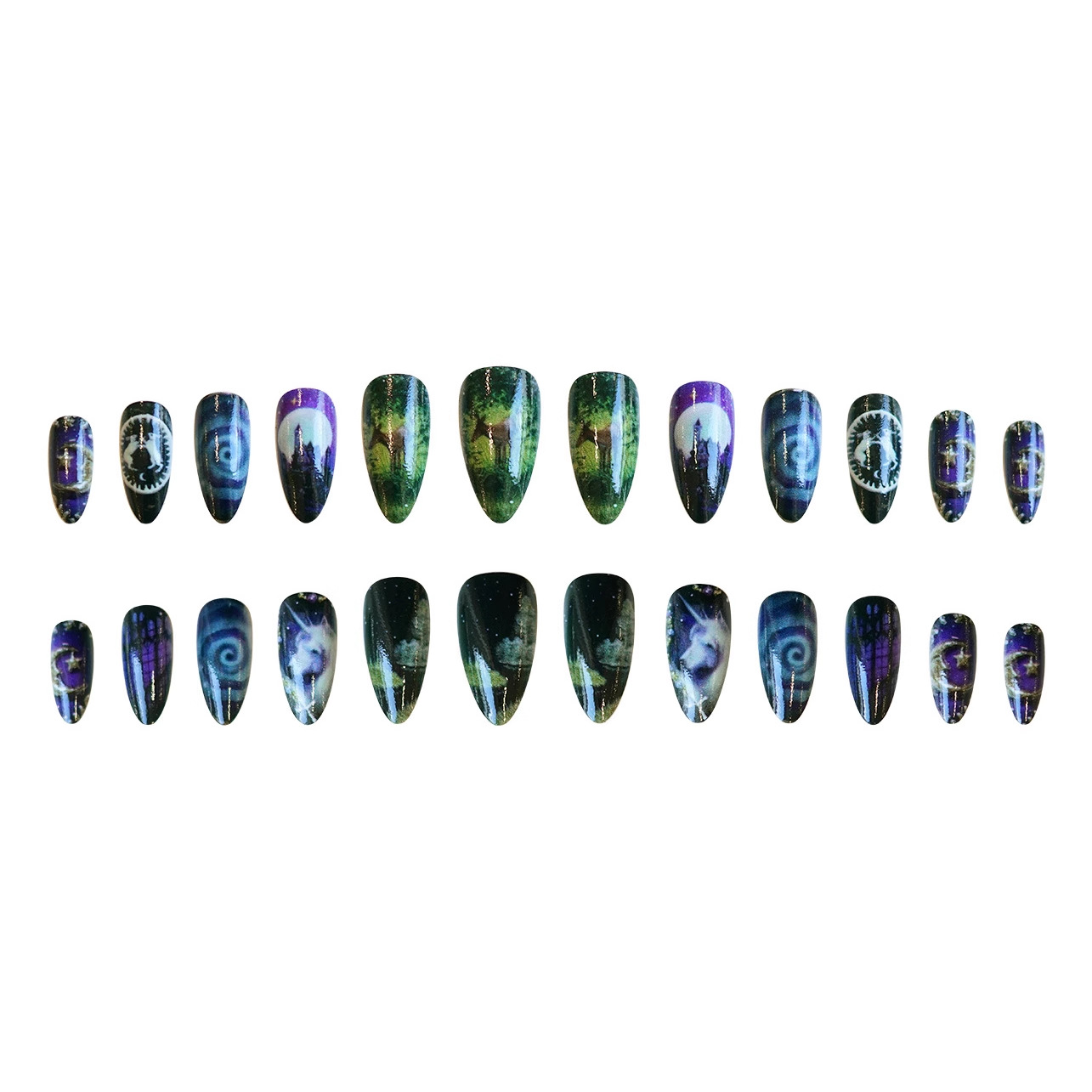 24pcs Fantasy Celestial Horse  - Nail Art Maroon incelemesi ve fiyatı